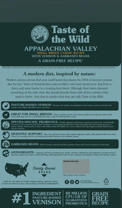 Appalachian Valley Small Breed Canine with Venison & Garbanzo Beans Dry Dog Food 2kg