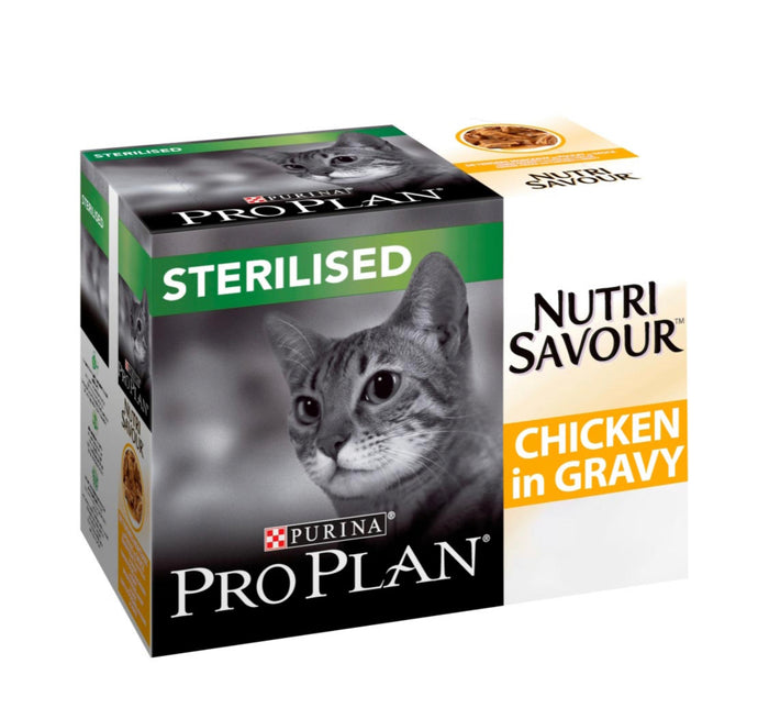 PRO PLAN® Sterilised NUTRISAVOUR Chicken in Gravy Wet Cat Food 85g