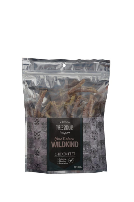 Three Snouts-Pure Nature WILDKIND Chicken Feet 100g