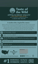 Cargar imagen en el visor de la galería, Appalachian Valley Small Breed Canine with Venison &amp; Garbanzo Beans Dry Dog Food 2kg